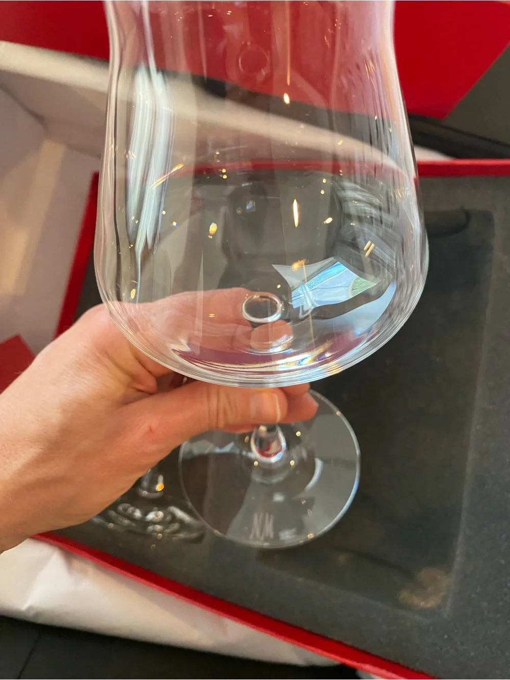 Set of 2 Neiman Marcus x Baccarat Château Red Wine Glasses with Baccarat box